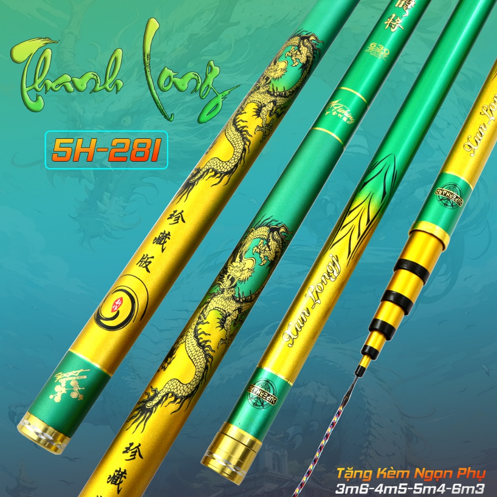 Cần Câu Tay Thanh Long 5H Tặng Kèm Đọt Phụ Đủ Size 3m6 - 7m2 BB52 ...