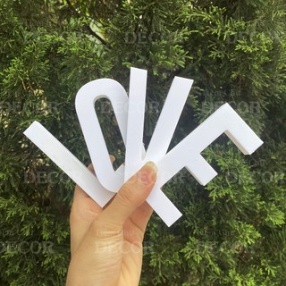Chữ Cái In Hoa 10cm T1 In Hoa Chất Liệu Fomex trang trí nhà cửa, biển quảng cáo, chữ màu trắng decor quán