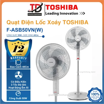 Quạt Điện Lốc Xoáy TOSHIBA F-ASB50VN, 5 Cánh 40Cm, Công Suất 55w, Hàng Chính Hãng
