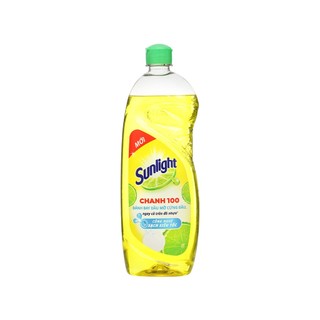 Nước rửa chén Sunlight Chanh 100 đánh bay dầu mỡ cứng đầu chai 750g