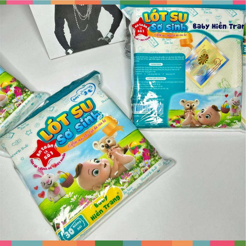 Gói Lót Su Sơ Sinh Hiền Trang 30 Tờ Cho Bé - Mềm, không gây kích ứng, an toàn với làn da của bé Đậu Đậu Store