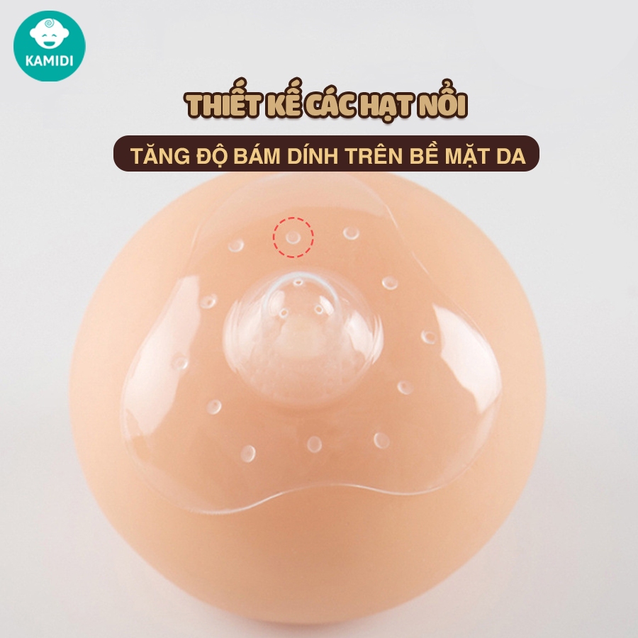 Ảnh Núm Trợ Ti Kamidi Chất Liệu Silicon Co Dãn Mềm Mại Bảo Vệ Đầu Ngực Cho Mẹ Và Hỗ Trợ Cho Bé Ti Song Song Bình Sữa 4