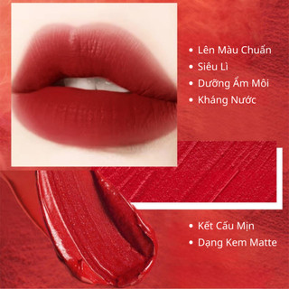 Son Kem Lì Matte Bền Màu Kháng Nước Lên Màu Chuẩn Đẹp Mịn Môi Không Khô