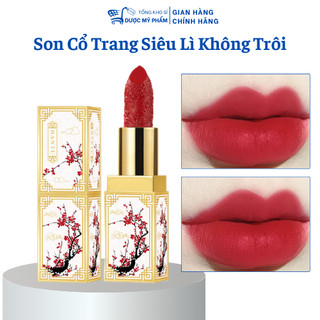 Son Thỏi Lì 3 Màu Tạo Hình Cổ Trang Lên Màu Chuẩn Đẹp Dưỡng Môi Không Khô Không Lem Không Dính Cốc