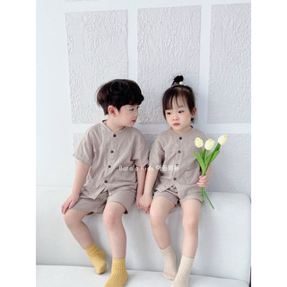 Set đồ linen cho bé trai bé gái Batala Kids Bộ quần áo phong cách Hàn Quốc cho bé từ 10-22kg SETLINEN