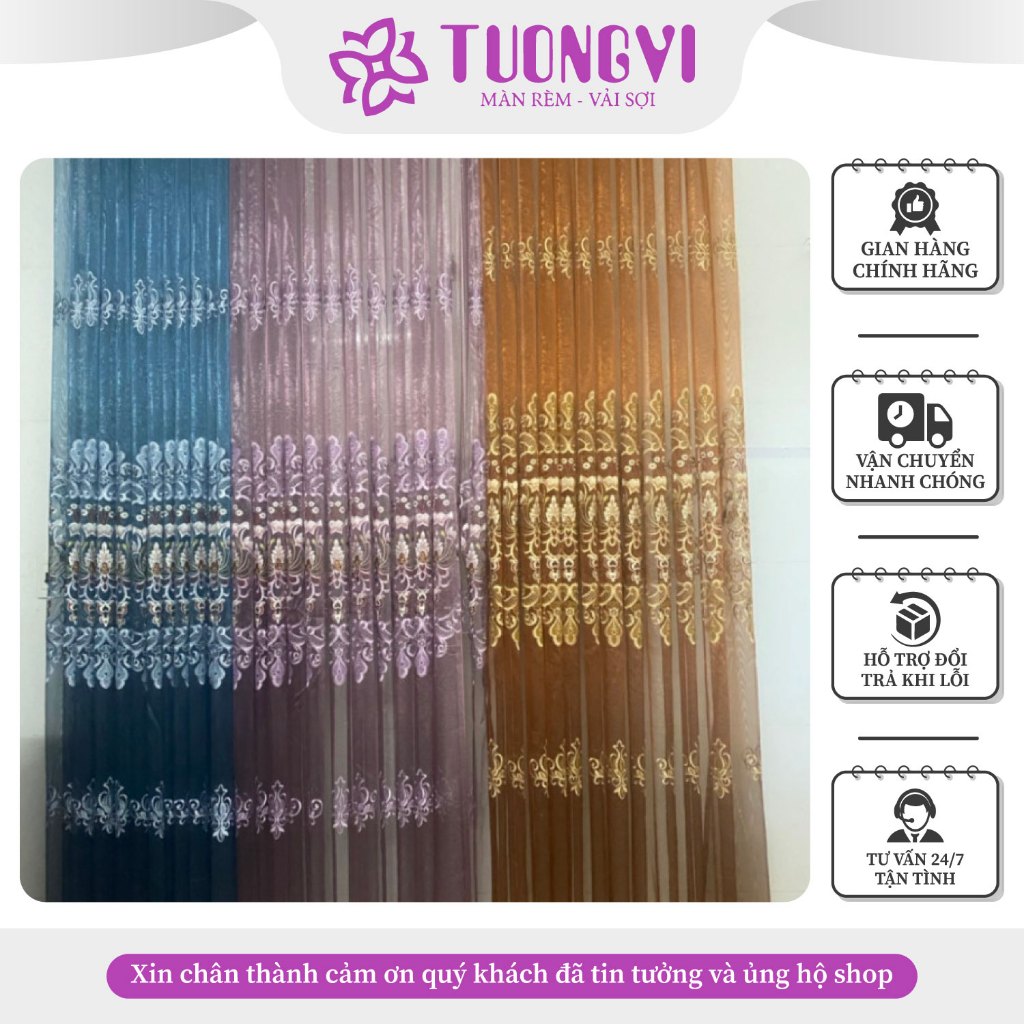 Rèm Voan Ngăn Phòng TƯỜNG VI Kiểu Khoen Ore, Trang Trí Decor Phòng ...