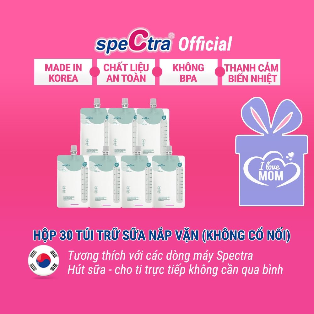 Ảnh Túi trữ sữa cảm biến nhiệt Spectra 200ml (có nắp vặn) 1
