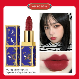 Son Thỏi Lì 3 Màu Tạo Hình Cổ Trang Lên Màu Chuẩn Đẹp Dưỡng Môi Không Khô Không Lem Không Dính Cốc