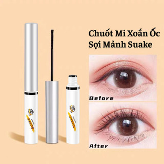 Mascara Dài Mi và Cong Mi Suake Waterproof Chuốt Mi Đen Không Lem Không Trôi 5G