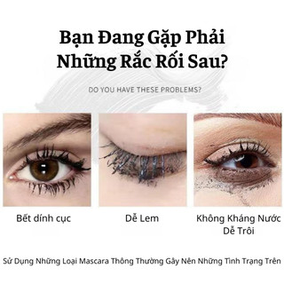 Mascara Dài Mi và Cong Mi Suake Waterproof Chuốt Mi Đen Không Lem Không Trôi 5G