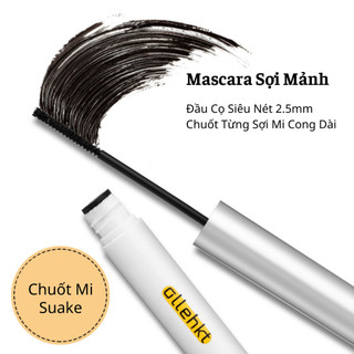 Mascara Dài Mi và Cong Mi Suake Waterproof Chuốt Mi Đen Không Lem Không Trôi 5G