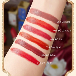 Son Thỏi Lì 3 Màu Tạo Hình Cổ Trang Lên Màu Chuẩn Đẹp Dưỡng Môi Không Khô Không Lem Không Dính Cốc