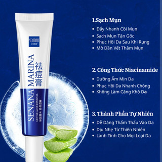 Kem Chấm Sạch Mụn Senana Đánh Bay Các Loại Mụn Sưng Mụn Cơm Mụn Ẩn Mụn Viêm Trên Da 20G