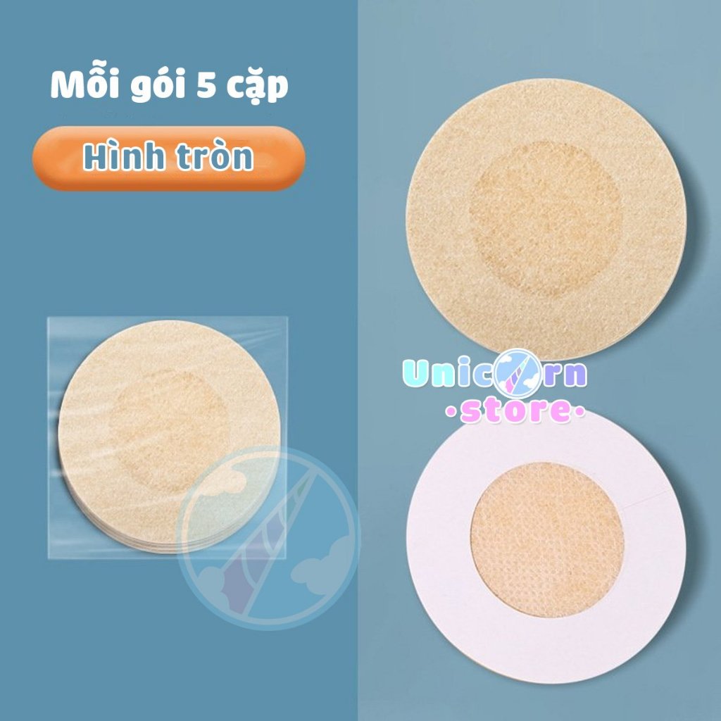 Set 5 Cặp ( 10 Miếng ) Dán Ngực Satin Siêu Mỏng Thoáng Khí Cao Cấp