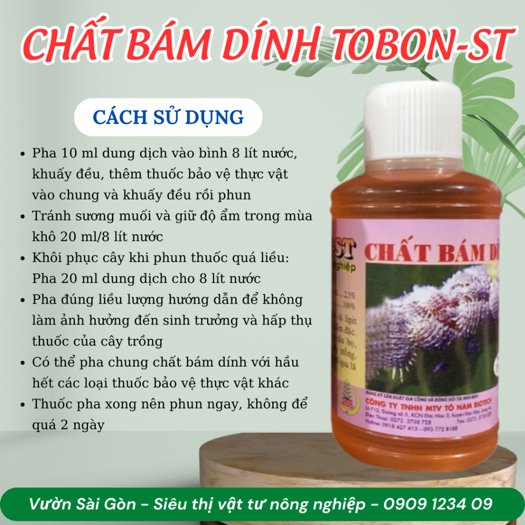 Tobon ST chất bám dính nông nghiệp 150ml 4
