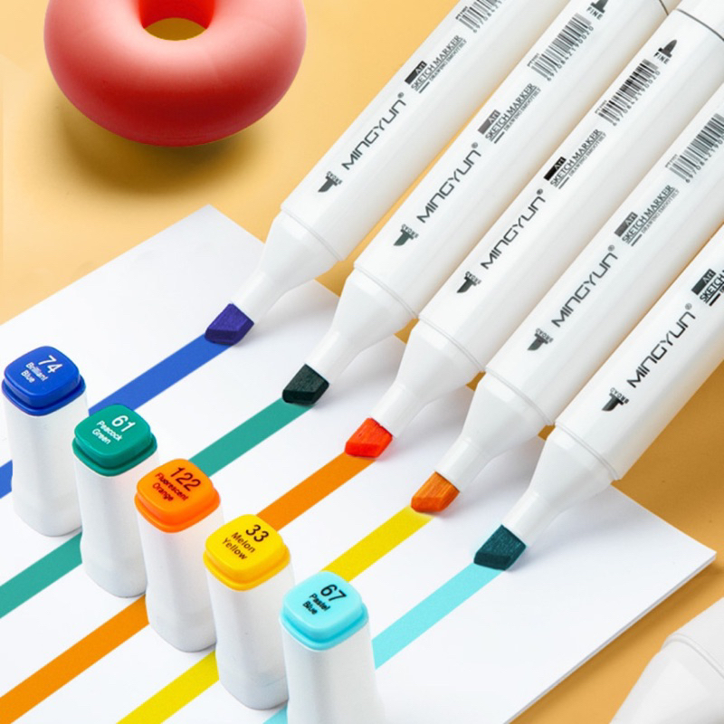 80 Cây Bút màu Marker Touch Cool 2 Đầu tô màu dạ vẽ tranh anime - SÉT BÚT MÀU DẠ KÈM TÚI