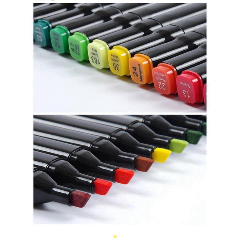 80 Cây Bút màu Marker Touch Cool 2 Đầu tô màu dạ vẽ tranh anime - SÉT BÚT MÀU DẠ KÈM TÚI