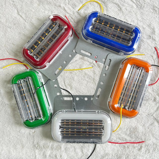 Combo 5 Đèn sườn chữ C, Đèn hông soi lốp nháy điện 12v và 24v dành cho ô tô, xe tải.