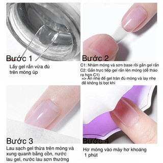NANTY Gel keo dán móng tay đặc siêu chắc gel định hình nail gel đa năng dán móng úp keo dán móng tay 10ml, gắn nailbox