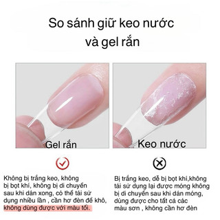 NANTY Gel keo dán móng tay đặc siêu chắc gel định hình nail gel đa năng dán móng úp keo dán móng tay 10ml, gắn nailbox