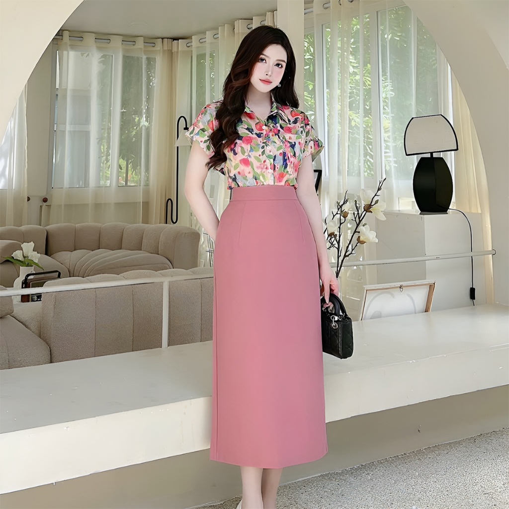 Chân Váy Chữ A Dáng Suông 80cm_Thời Trang Công Sở Cao Cấp_Chất Liệu Vitex Lót Lụa Full Váy_CV38CC