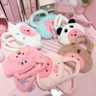 Túi xách lông nhung mềm mịn nhân vật hoạt hình LS MEILI STORE