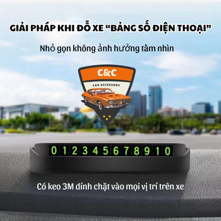 Bảng số điện thoại di động trên xe ô tô. Bảng ghi số điện thoại gắn taplo dừng đỗ xe tiện lợi