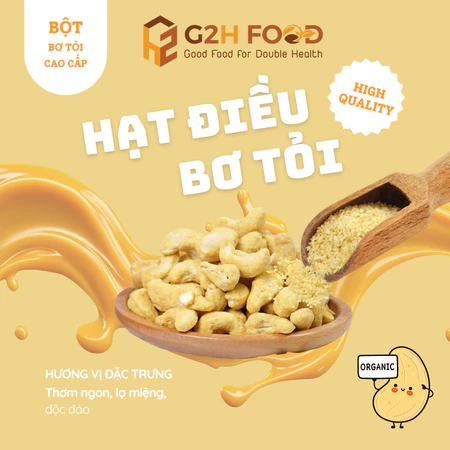 Hạt Điều Bình Phước Rang Bơ Tỏi Nguyên Hạt - Ngũ Cốc Dinh Dưỡng Bà Bầu Ăn Kiêng Giảm Cân – G2H Food