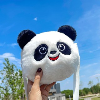 Túi xách lông nhung mềm mịn nhân vật hoạt hình Gấu Trúc MEILI STORE