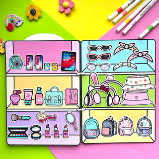 (mới) Đồ chơi bóc dán thời trang Búp bê giấy Tocaboca size to - Búp bê giấy Pighandmade