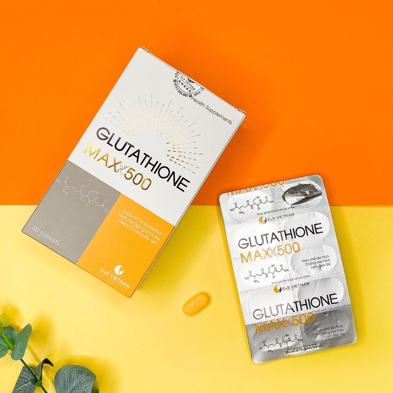 Viên Uống Mờ Nám, Trắng Da Glutathione MAXX 500 (Hộp 30 Viên)