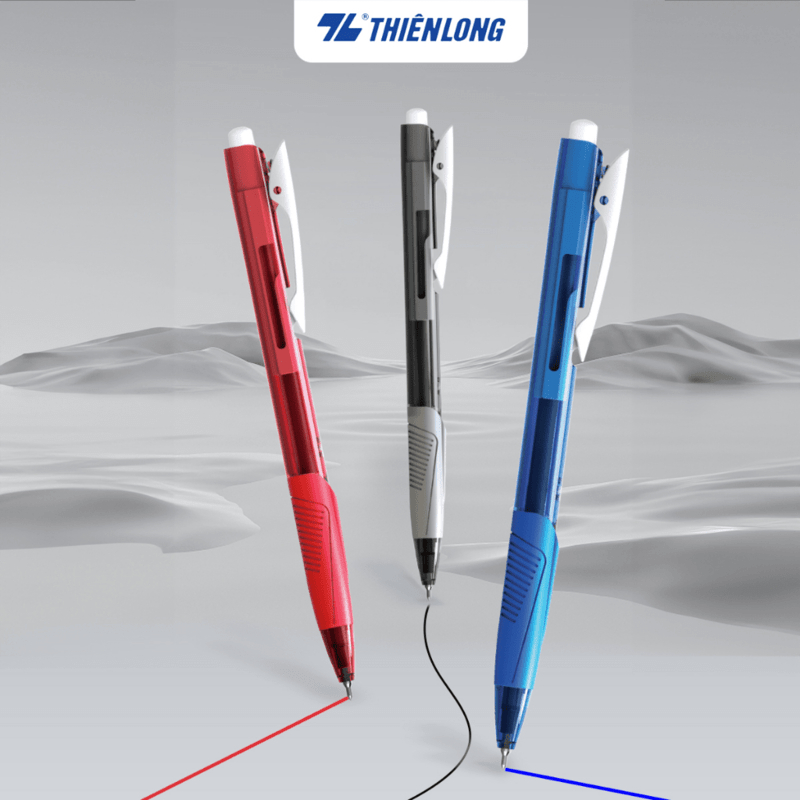 Bút bi Thiên Long TL-095 ngòi 0.5mm - Bút bi mực xanh/đỏ/đen (1 cây ...
