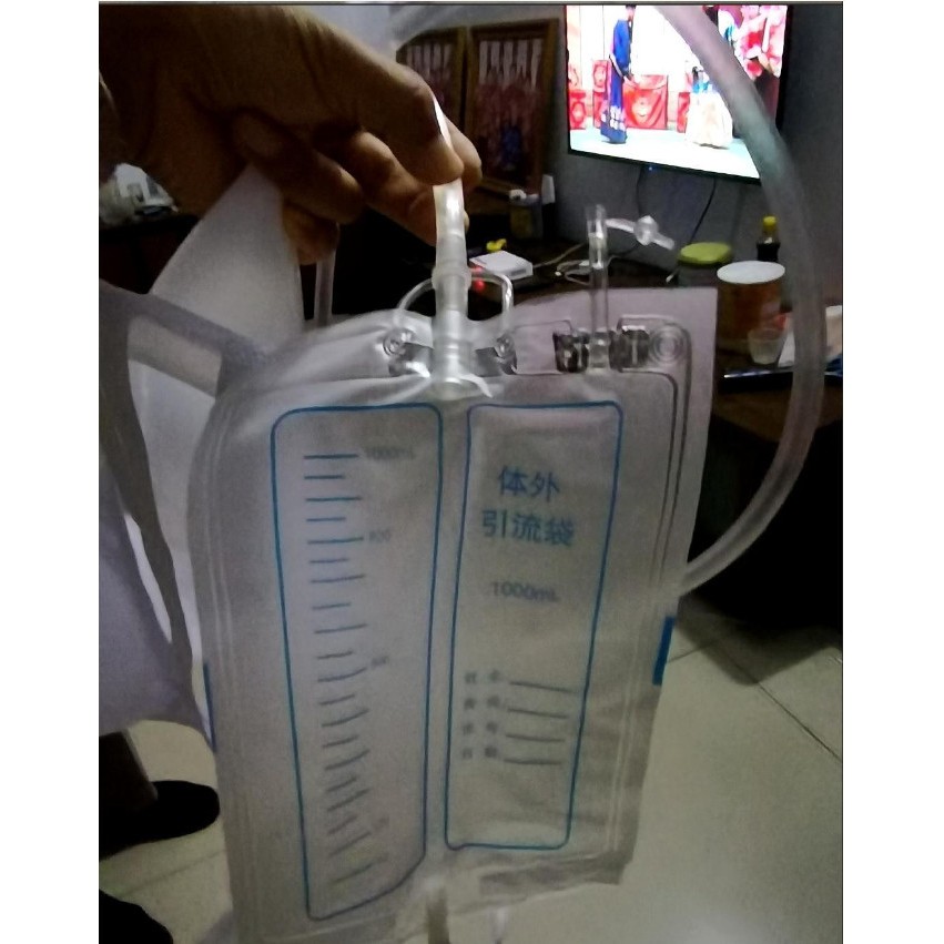 Combo 4 túi đựng nước tiểu 2000ml, 1000ml có van xả chữ T