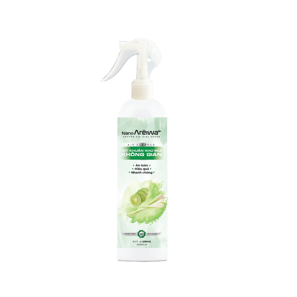 Xịt thơm phòng khử mùi diệt khuẩn và đuổi muỗi côn trùng Nano Areiwa 250ml - Tinh dầu thiên nhiên an toàn hiệu quả  quả