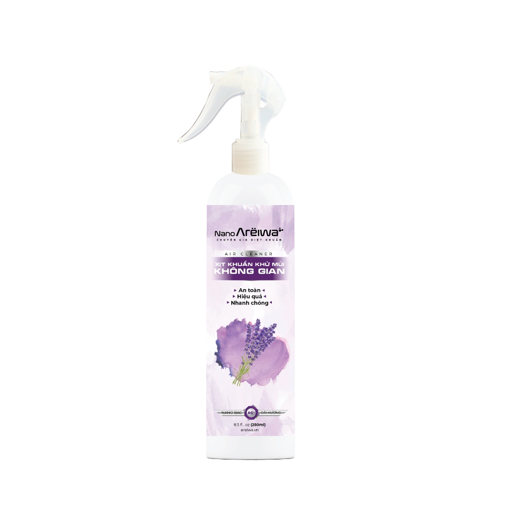 Xịt thơm phòng khử mùi diệt khuẩn và đuổi muỗi côn trùng Nano Areiwa 250ml - Tinh dầu thiên nhiên an toàn hiệu quả  quả
