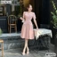 Đầm cổ tròn phối nắp túi tùng A BEMINE MT8424