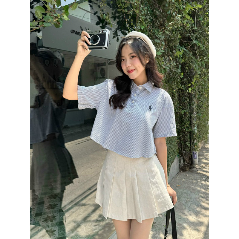 [RÁCH STORE] Váy Ngắn - 1937 - Xếp Li To - Linen | Shopee Việt Nam