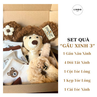 Set Quà Gấu Xinh LINDO, Quà tặng Sinh Nhật, Valentine, 8/3, 20/10, Quà tặng Bạn Gái Các Dịp Đặc Biệt