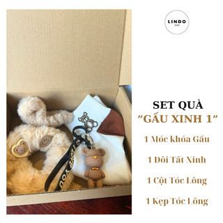 Set Quà Gấu Xinh LINDO, Quà tặng Sinh Nhật, Valentine, 8/3, 20/10, Quà tặng Bạn Gái Các Dịp Đặc Biệt