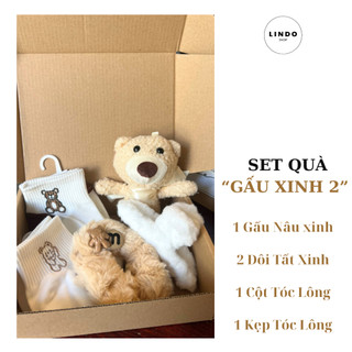 Set Quà Gấu Xinh LINDO, Quà tặng Sinh Nhật, Valentine, 8/3, 20/10, Quà tặng Bạn Gái Các Dịp Đặc Biệt