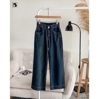 Quần Jeans Nữ Ống Suông Cạp Cao Gấu To – Form Rộng Tôn Dáng Twentyfive Fashion - 5706