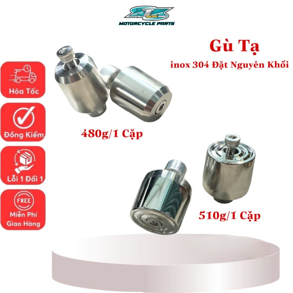 Gù tạ inox 304 đặt nguyên khối siêu nặng 510g & 480g chống rung tay láy ...