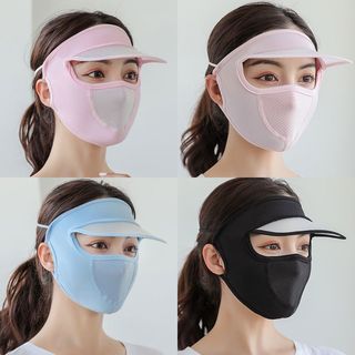 Khẩu trang chống nắng, khẩu trang vải chống nắng, khẩu trang ninja che kín mặt có vành thời trang