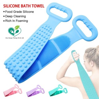 CỌ TẮM SILICON - Dây Chà Lưng 2 mặt Bằng Silicone mẫu mới