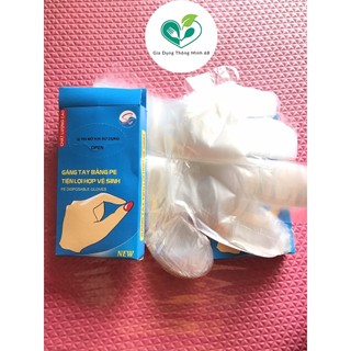 HỘP 100 CHIẾC GĂNG TAY NILON VỆ SINH THỰC PHẨM - SÉT 100 găng tay nilon