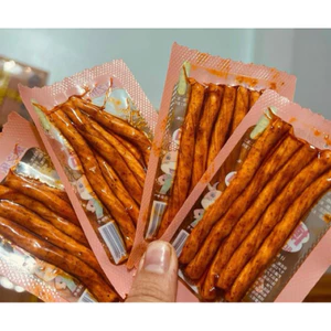 combo 5 goi que sợi cay ăn liền gói 20gr