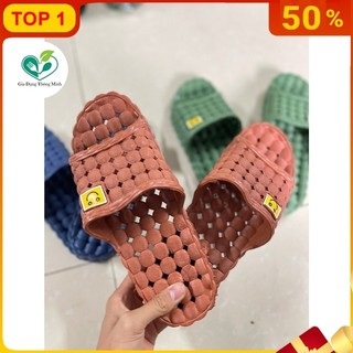 ( Giá Siêu RẺ ) Dép đi trong nhà dép Lỗ Mặt Cười nữ nam đi văn phòng nhà tắm chống trơn trượt