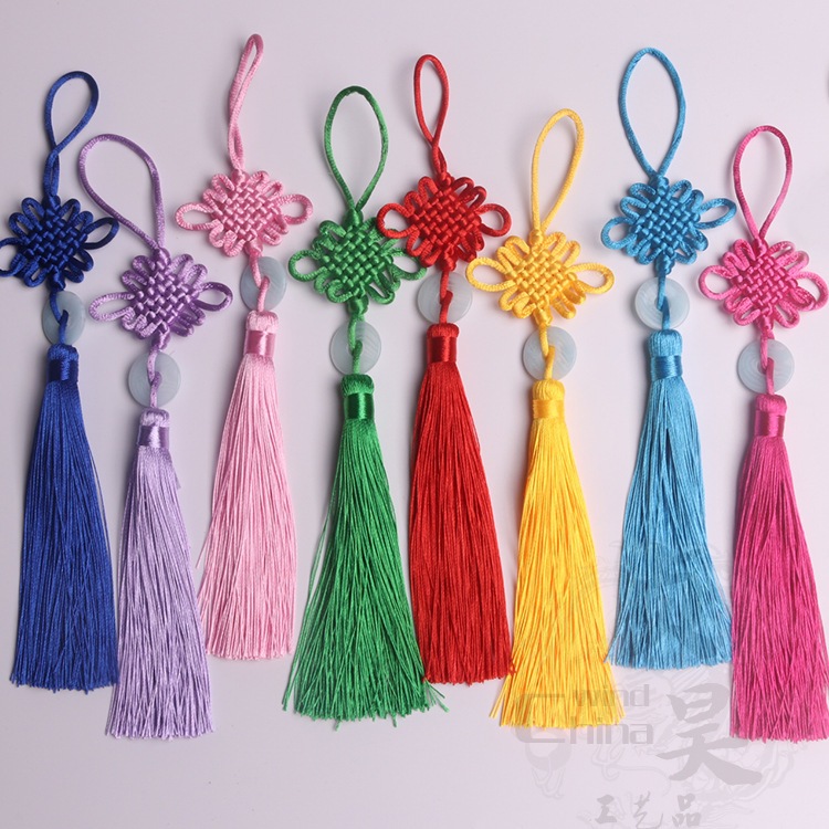 Set 5 dây tua rua đồng tâm ngọc bội cổ trang - Kem Shop K14