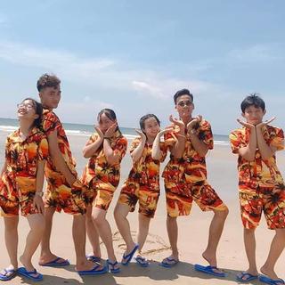 Đồ nhóm bạn thân, đồng phục đi chơi biển, đồng phục nhóm đi chơi mẫu dừa cam