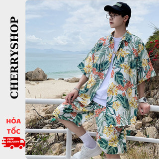 Đồ đi biển nhóm bạn thân, gia đình mẫu lá môn